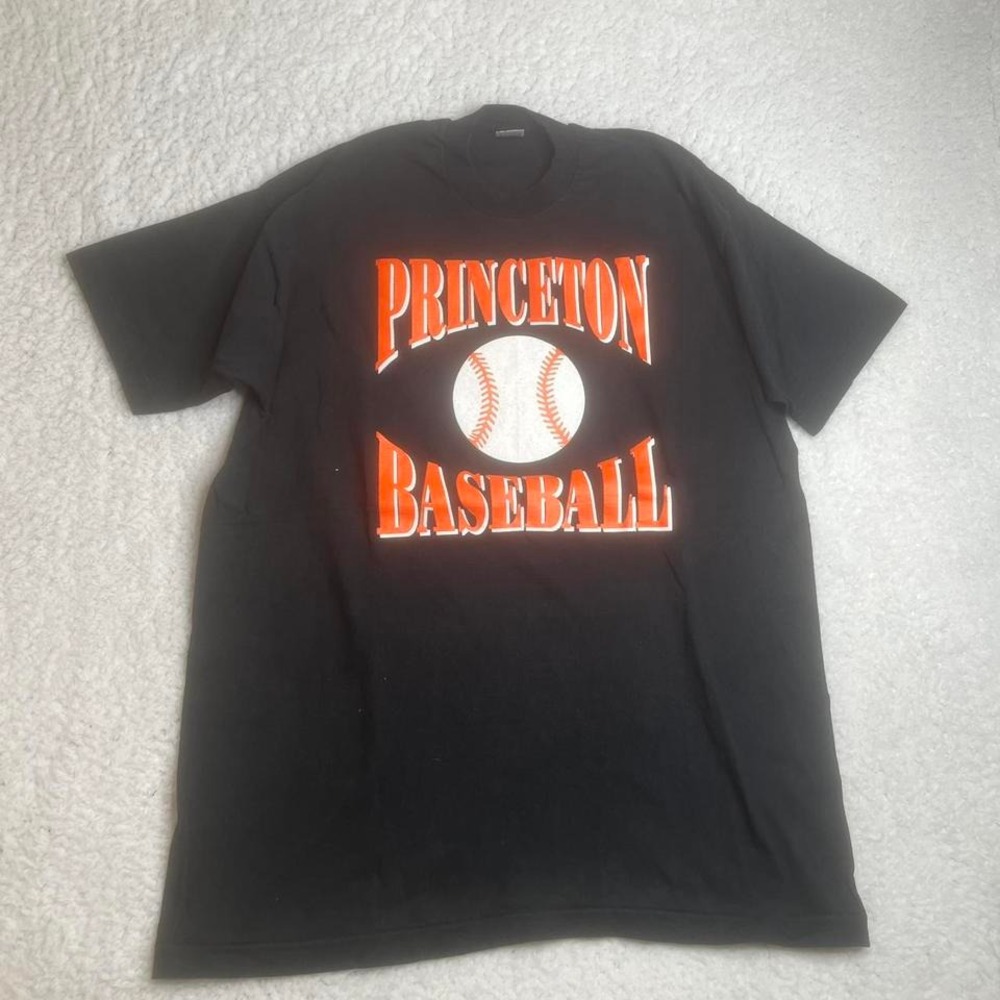 Vintage Princeton‎ Univeristy men's black single stitch t-shirt 90s baseball xxl